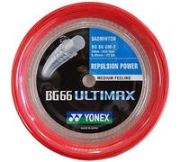 YONEX BG66 Ultimax Badminton String - 200m Reel, Color- Red
