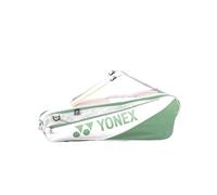 YONEX Club Racket Bag (6 Pieces) 52526 - Badminton and Tennis Bag | With Racket, Main, Shoe & Side Compartment | Available in Several Colours (White)