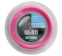 YONEX Fluo BG 80 Neon Pink 200 M Rolle Tennis Reel of Strings Badminton 200 m Mixed Multifilament, One Size