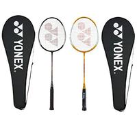 Yonex GR 303 Combo Badminton Racquet with Full Cover, Set of 2 (Black/Yellow)