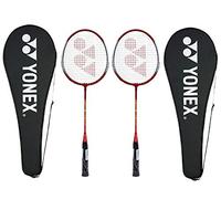 Yonex GR 303 Combo Badminton Racquet with Full Cover, Set of 2 (Red)