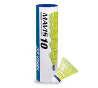 Yonex Badminton Shuttlecocks Mavis 10 - Nylon Medium Speed - Tube of 6, Yellow