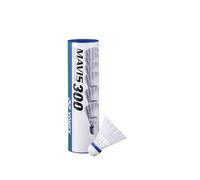 YONEX Mavis 300 Badminton Shuttlecocks (6 pieces), White, 78-Medium-Blue