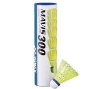 Yonex Mavis 300 Badminton Shuttlecocks 6pcs Nylon Yellow Speed 78 Medium Blue