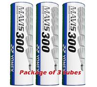 Yonex Mavis 300 Badminton Shuttlecocks, Yellow, white, 3 Tubes