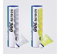 Yonex Mavis 300 Medium Speed Nylon Plastic Shuttlecock (White, Pkg of 2 tubes (12 pcs))