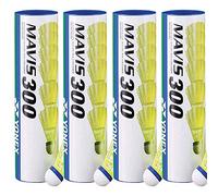 YONEX Mavis 300 Nylon Shuttlecocks 1/2 Dozen (Yellow, 4 Tubes)