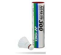 Yonex Mavis 300 Badminton Nylon Shuttlecock - White/ Fast - Tube of 6