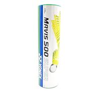 Yonex Mavis 500 Super Nylon Badminton Shuttlecocks (Yellow, Slow Speed) | Durable Performance | Wing Rib Pattern