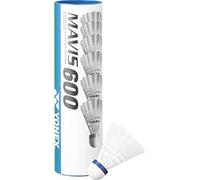 Yonex Mavis 600 Club Play Blue Circle White Shuttlecocks Medium Speed Tube Of 6