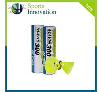 YONEX Nylon Mavis 300 Shuttlecocks Choice of White/Yellow Medium/Fast (Tube of 6) (Yellow, Medium)