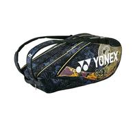 YONEX Osaka Pro 6 Racket Bag, Black/Gold, Adjustable Shoulder Straps, Shoe Compartment