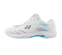 YONEX Power Cushion Cascade Accel Wide, Men's Badminton Shoes, White/Sky Blue, High Comfort and Stability, White/Sky Blue, 9.5 Wide