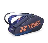 Yonex Pro Racquet Bag 6, Multi-Compartment 6-Racket Tennis Gear Travel Pack, Backpack Carry Straps/Grab Handle, Midnight Navy