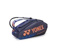 Yonex Pro Racquet Bag 9 PCs, Multi-Compartment 9-Racket Tennis Gear Travel Pack, Backpack Carry Straps/Grab Handle, Midnight Navy