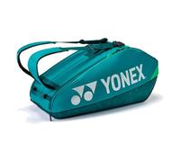 YONEX Pro Racquet Bag 92426 (6 Rackets) Dark Green - Badminton Bag Dark Green, Large Racket Bag with Shoe Compartment & Compartments, Sports Bag for Training & Tournaments