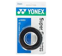 YONEX Super GRAP Racquet Overgrip (Black, 3-Pack)