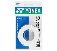 Yonex Super Grap Overgrip White 3 Pack Tape for Tennis Racket Grip - White, 25x1200x0.6 mm