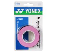 YONEX Overgrip Super GRAP 3 Pack - Tennis, Badminton, Squash - Choice of Colors (French Pink)
