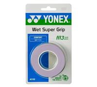 YONEX Wet Super GRAP Overgrip, Comfort, 3 Pack for Tennis, Badminton, Squash Rackets, High Absorbency, Choice of Colors (Pale Laillac)