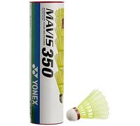 Yonex Yonex Mavis 350 Red Cap Nylon Shuttlecock (White) (Pack Of 6)