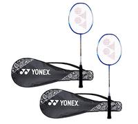 YONEX ZR 100 Light Aluminium Blend Badminton Racquet with Full Cover (Blue/Blue) - Set of 2