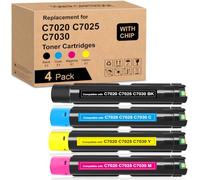 Yongairuink C7020 Toner Replacement for Xerox 106R03741 106R03744 106R03743 106R03742 for Versalink C7020 C7025 C7030(4 Pack)