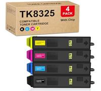 Yongairuink TK8325 TK-8325 Toner Cartridges Compatible with Kyocera TASKalfa 2551ci printer,Toner Cartridges TK-8325C TK-8325K TK-8325Y TK-8325M TK8325(4 Pack, 1BK 1C 1M 1Y)