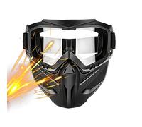 Yongany Anti Fog Motorcycle Face Cover | with Detachable Goggles Windproof Dustproof Protector,2 in 1adjustable Welding Face Shield | for Men Ski Outdoor Cycling Work Gardening