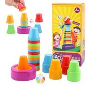 Yongany Competitive Cup Stacking Game, Interactive table game for kids and families, ABS material, Challenges stacking speed, boosts concentration, for home, gatherings, educational entertainment