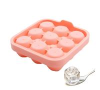 Yongany Rose Silicone Mold,9 Cavities Flexible Reusable Rose Tray - Chocolate Cocktail Ice Molds - for Whiskey, Cocktail, Coffee, Tea, Drinks, Parties, Kitchen, Drinking, Food, Camping, Chocolate,