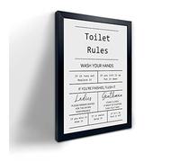 YongArt Toilet Rules Quotes Bathroom Sign - Funny Bathroom Decor Bathroom Signs, Funny Bathroom Wall Art, Bathroom Decor Signs, Funny Bathroom Signs, Toilet Art, Guest Bathroom Wall Decor