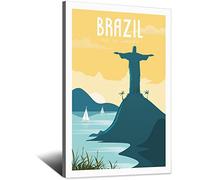 YONGCAI Brazil Statue of Christ The Redeemer Vintage Travel Poster Canvas Wall Home Room Decor Art Poster Painting Picture Print Gift Posters