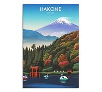 YONGCAI Hakone Lake Ashi Japan Vintage Travel Poster Canvas Wall Home Room Decor Art Poster Painting Picture Print Gift Posters