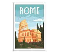 YONGCAI Italy Rome Colosseum Vintage Travel Poster Canvas Wall Home Room Decor Art Poster Painting Picture Print Gift Posters