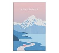 YONGCAI Vintage New Zealand Aoraki Mount Cook Travel Poster Canvas Wall Home Room Decor Art Poster Painting Picture Print Gift Posters