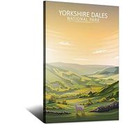 YONGCAI Yorkshire Dales National Park Skyline Vintage Travel Poster Canvas Wall Home Room Decor Art Poster Painting Picture Print Gift Posters