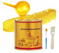 Yongdatong 300G Water-based Glitter Bronzing Paint, Shanguangjinboqi Gold Foil Paint, Super Bright Golden Acrylic for All Surfaces, Wood, Metal Statue Coloring (1pcs)
