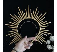 YONGERN Gold Halo Crown Spiked Goddess Crown Glitter Halo Headpiece,Festival Crown Met Gala Crown Wedding Crown,Mary Crown, Boho (Color : 16)