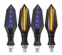 yongewu indicators motorbike Compatible with For XZ550 For XZ750SE For YBR125 For YBR250 For YZF600R Thundercat Motorcycle Turn Signals Flowing Flashing Lights(Blue,4piece)