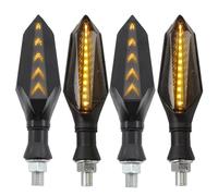 yongewu indicators motorbike Compatible with For XZ550 For XZ750SE For YBR125 For YBR250 For YZF600R Thundercat Motorcycle Turn Signals Flowing Flashing Lights(Yellow,4piece)