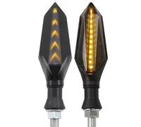 yongewu indicators motorbike Compatible with For XZ550 For XZ750SE For YBR125 For YBR250 For YZF600R Thundercat Motorcycle Turn Signals Flowing Flashing Lights(Yellow,2piece)