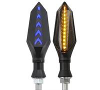 yongewu indicators motorbike Compatible with For XZ550 For XZ750SE For YBR125 For YBR250 For YZF600R Thundercat Motorcycle Turn Signals Flowing Flashing Lights(Blue,2piece)