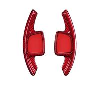 yongewu Paddle Shifter Extensions Compatible with for A6 C8 A7 2019 2020 2021 Car Steering Wheel Paddle Shifter Extension Forged Carbon Fiber Pattern Steering Wheel Shift Paddle(Red Carbon)