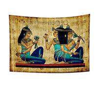 YONGFOTO 100x70cm Ancient Egypt Tapestry, Colored Painted Priestess Traditional Clothing Symbol Ancient Civilization Wall Hanging Tapestries for Home Wall Decor Table Cloth Blanket