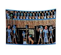 YONGFOTO 100x70cm Ancient Egypt Tapestry, God Anubis Horus Underworld Passage Balance Ruling Ancient Civilization Wall Hanging Tapestries for Home Wall Decor Table Cloth Blanket