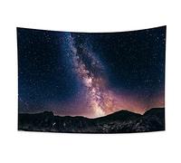 YONGFOTO 100x70cm Starry Sky Tapestry, Mysterious Nebula Stars Galaxy Nature Psychedelic Night Landscape Tapestries Universe Mountains Wall Hanging Tapestry for Dorm Room Bedroom Office Decor