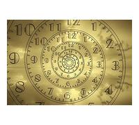 YongFoto 10x7ft Steampunk Theme Backdrop Twisted Clock Face Magic Repeat Surreal Spiral Clock Photography Background Nostalgia Style Novelty Artistic Design Party Decor Banner Photo Studio Props