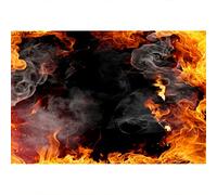 YongFoto 10x8t Photography Backdrop Abstract Fire Frame Flickering Flame Black Smoke Background for Themed Party Event Decoration Kids Adults Selfies Photo Props Video Studio Backdrops