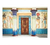 YongFoto 12x8ft Photography Backdrop Ancient Egypt Scene Murals Pharaoh Temple Hieroglyphic Egyptian Papyrus Backdrops Photo Shoots Party Adult Kids Baby Portrait Photo Background Studio Props
